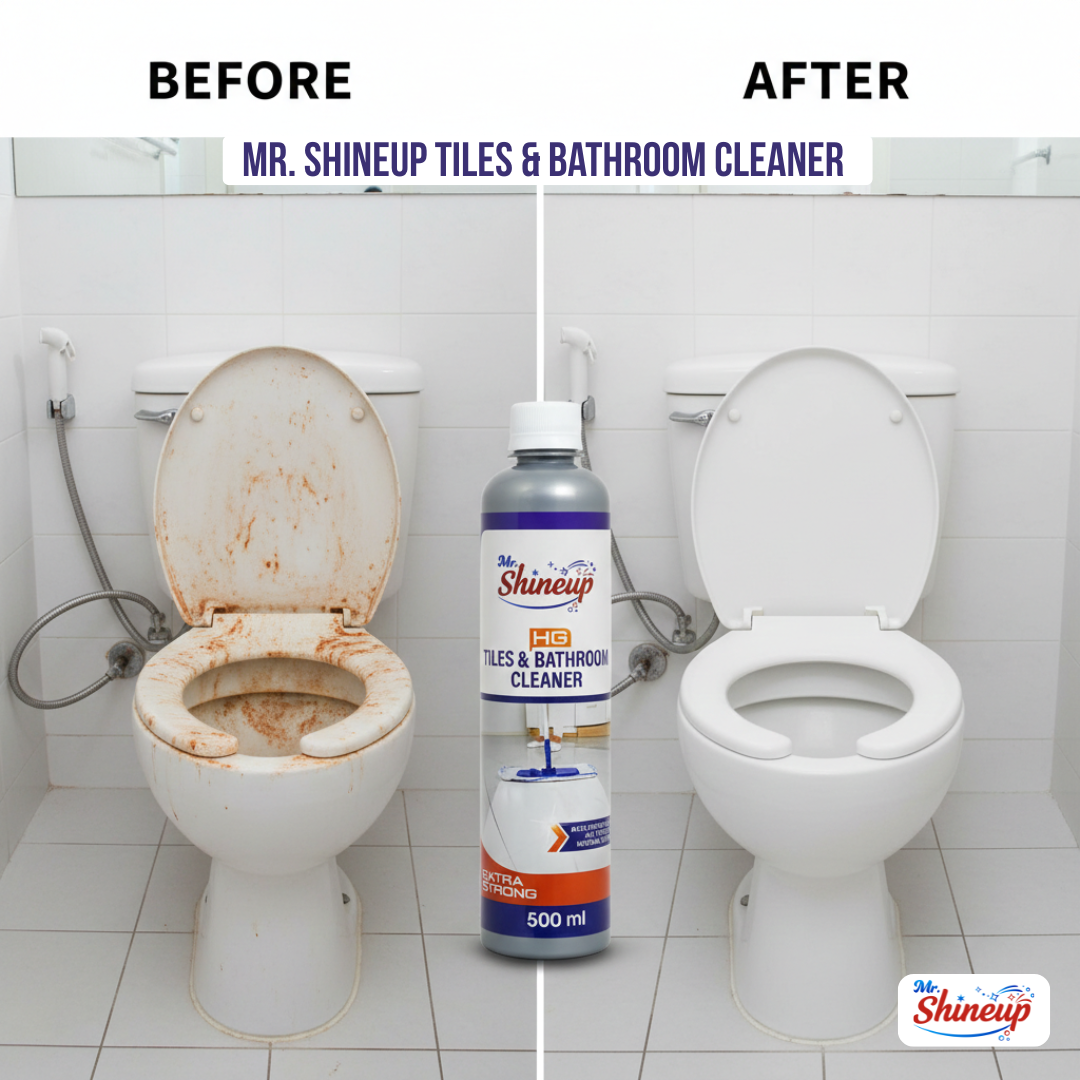 Mr. Shineup HG Strong Bathroom & Tile Cleaner 500ml – Removes Tough Stains, Rust & Water Marks Instantly