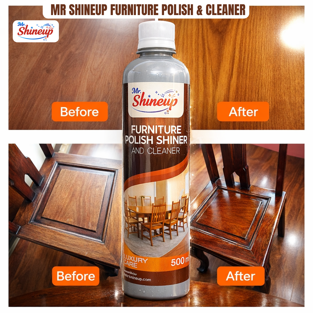 Mr Shineup Furniture Polish Shiner & Cleaner 500ml – Wood Polish Spray for Table, Sofa, Cabinet & Floor Shine