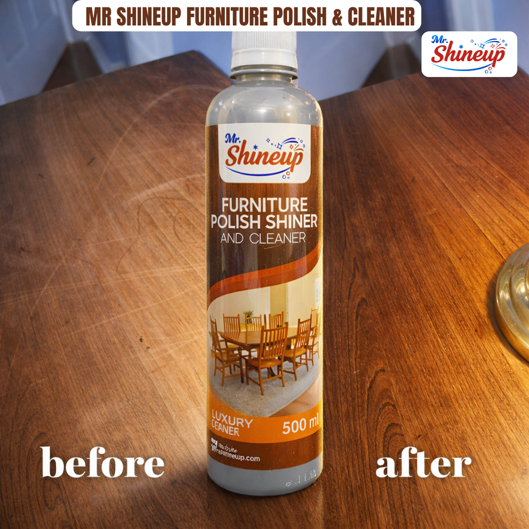 Mr Shineup Furniture Polish Shiner & Cleaner 500ml – Wood Polish Spray for Table, Sofa, Cabinet & Floor Shine