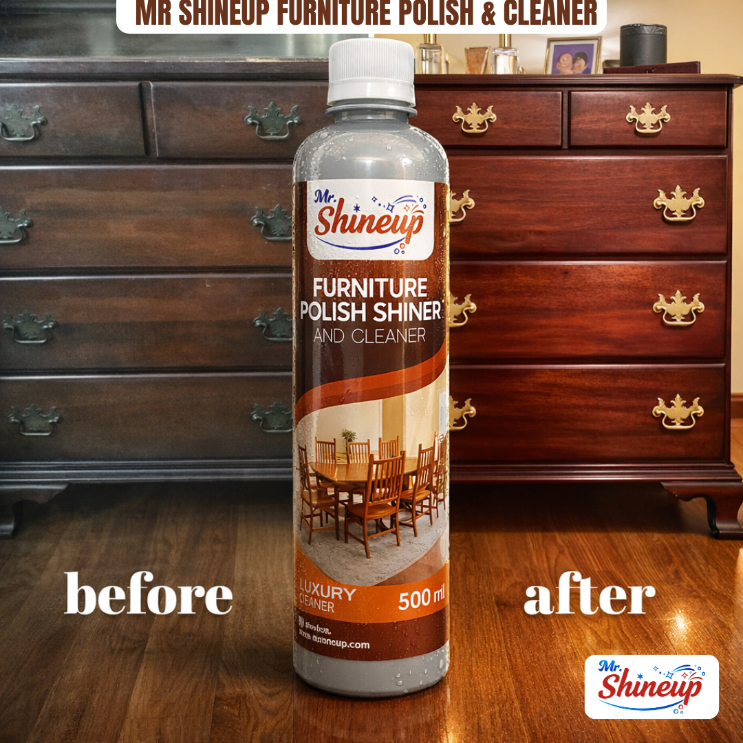 Mr Shineup Furniture Polish Shiner & Cleaner 500ml – Wood Polish Spray for Table, Sofa, Cabinet & Floor Shine