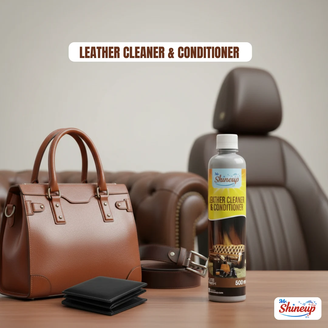 Mr Shineup All-in-One Leather Cleaner & Conditioner 500ml – Restore Shine for Shoes, Bags & Car Seats