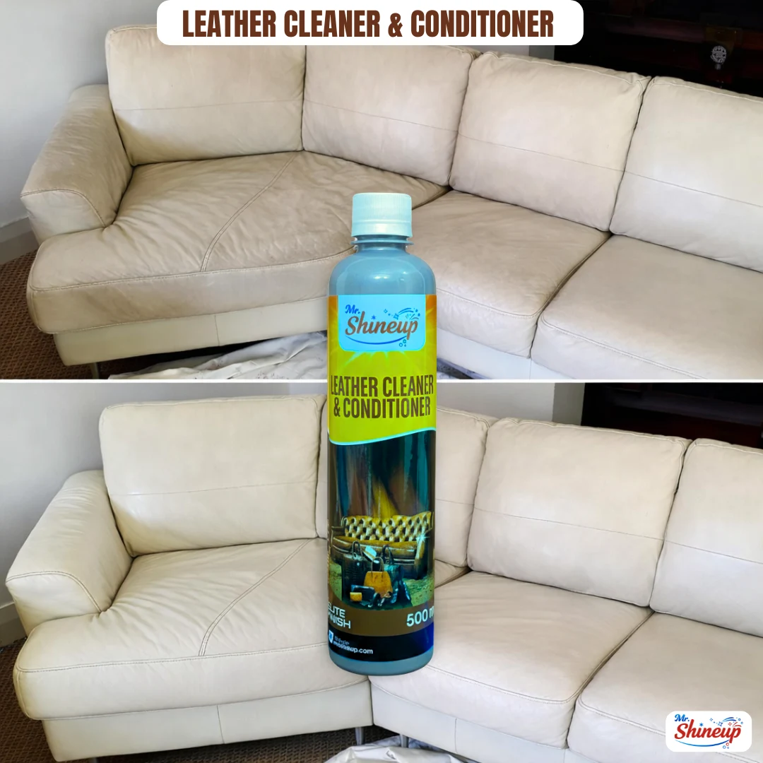 Mr Shineup All-in-One Leather Cleaner & Conditioner 500ml – Restore Shine for Shoes, Bags & Car Seats