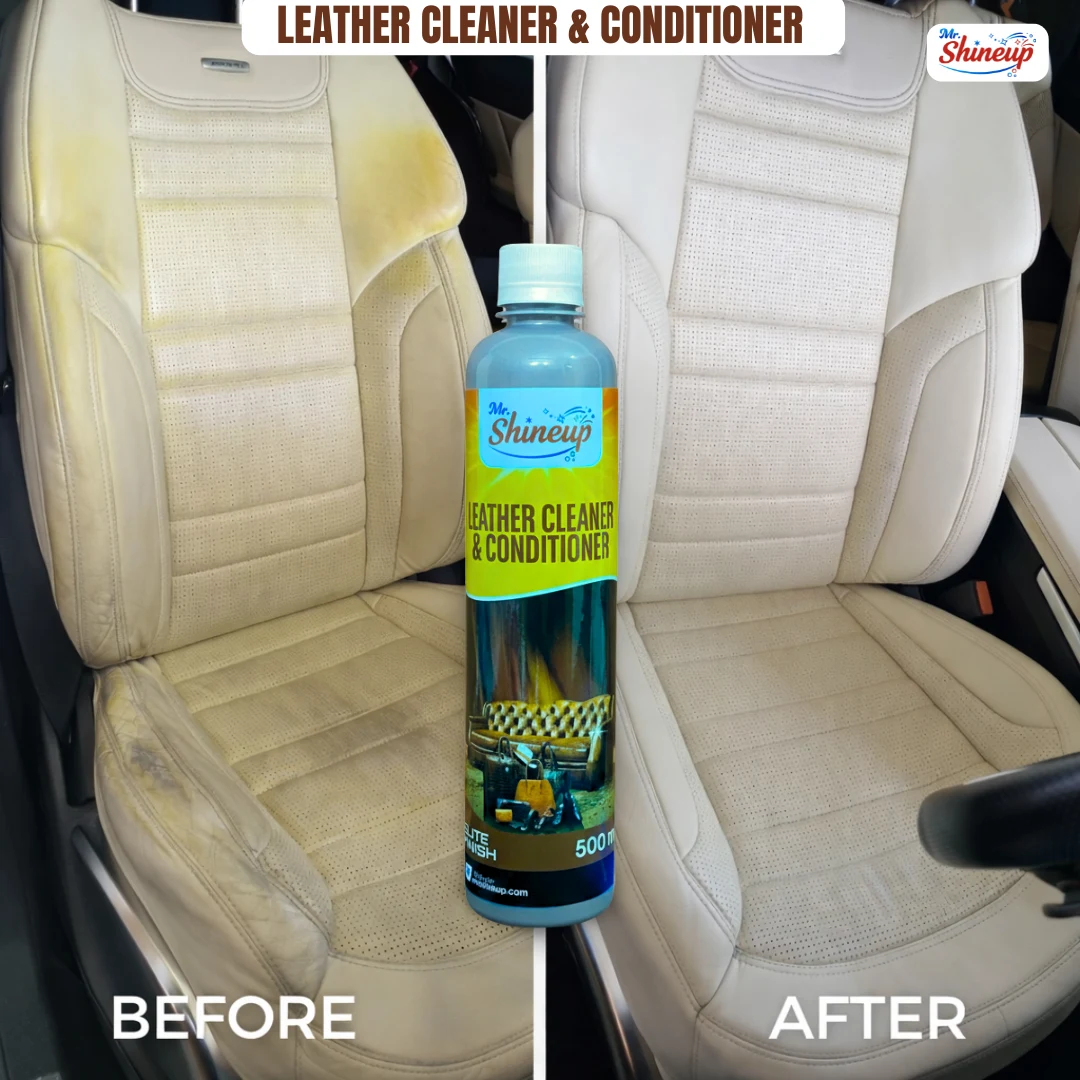 Mr Shineup All-in-One Leather Cleaner & Conditioner 500ml – Restore Shine for Shoes, Bags & Car Seats