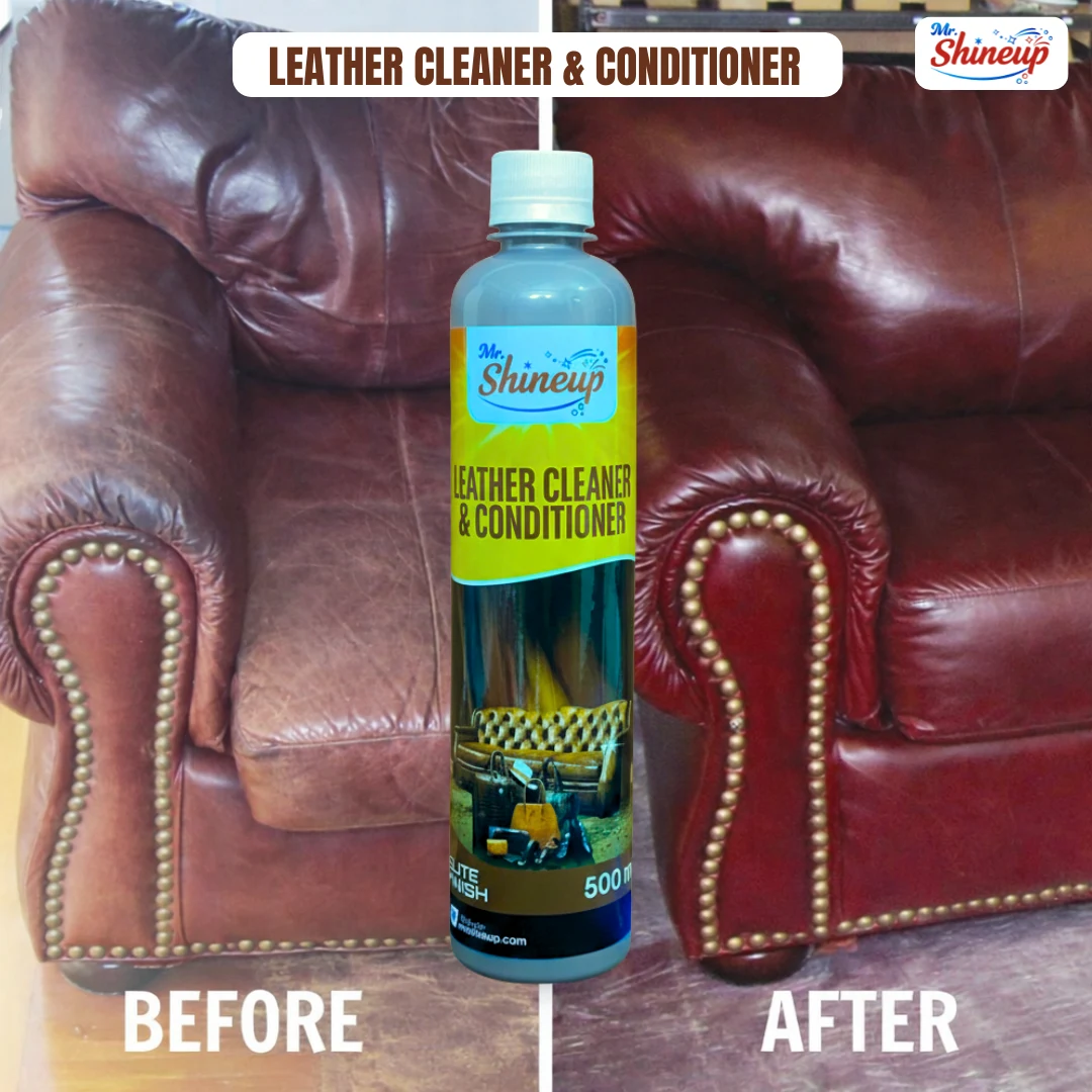 Mr Shineup All-in-One Leather Cleaner & Conditioner 500ml – Restore Shine for Shoes, Bags & Car Seats
