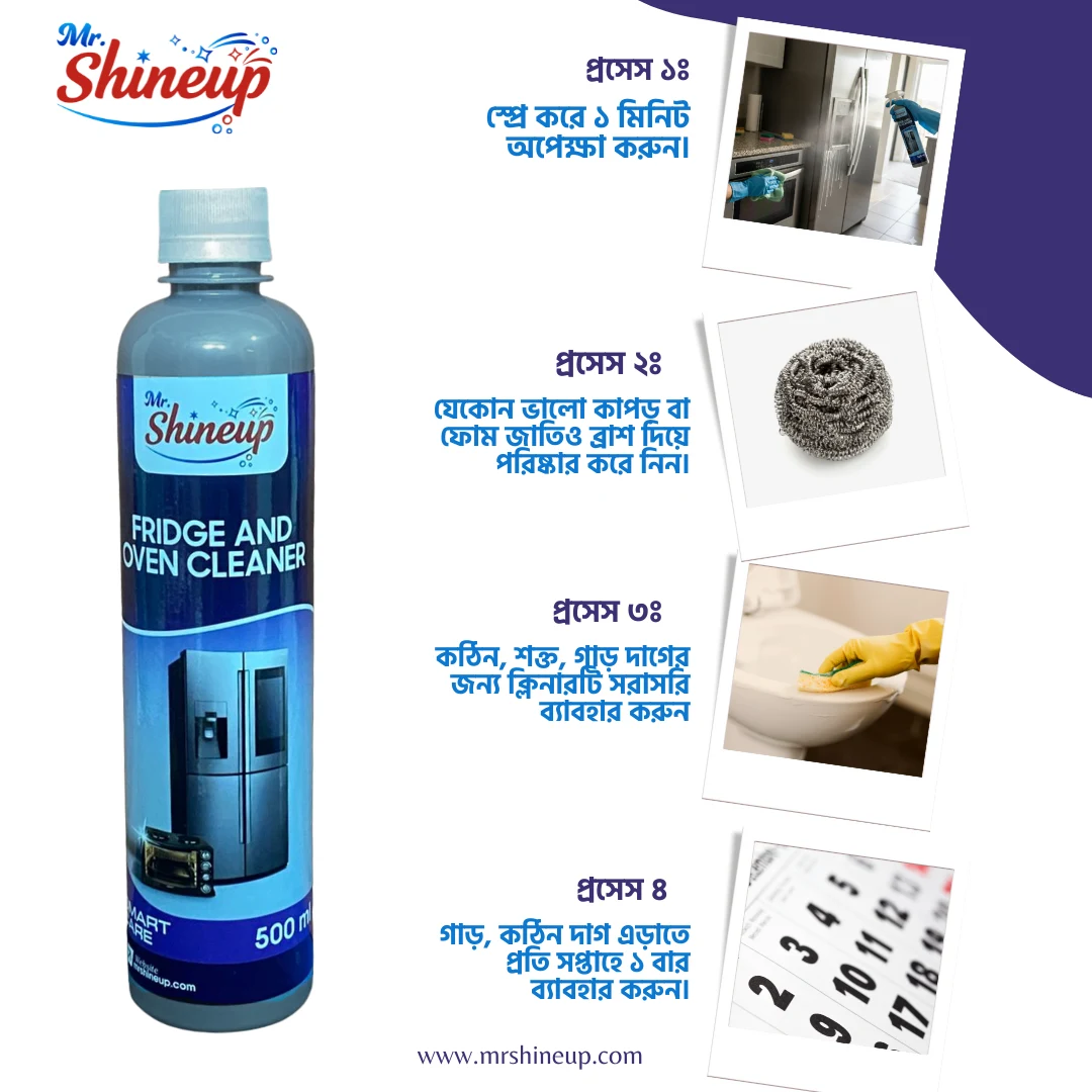 Mr Shineup Fridge Cleaner & Microwave Spray 500ml – Deep Clean + Odour Neutralising Formula